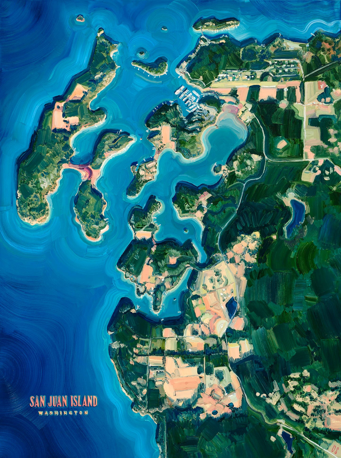 San Juan Island (West) — Stretched Canvas Print