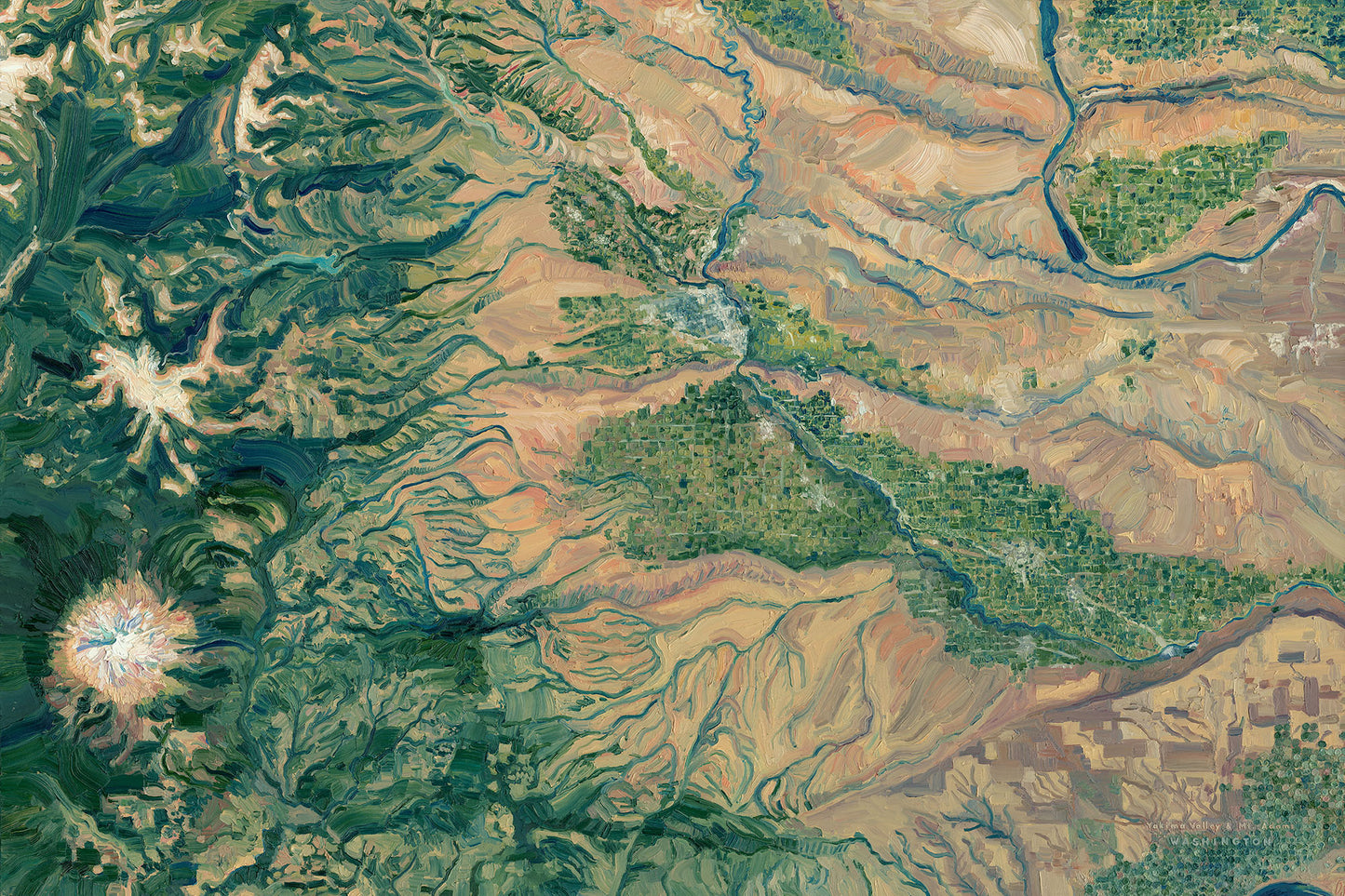 Yakima Valley & Mt. Adams, Washington — Giclée Print